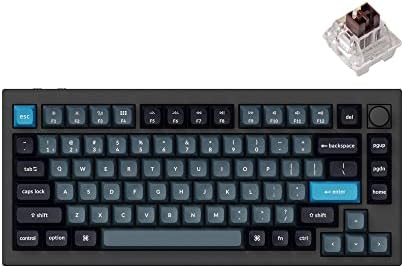 Keychron Q1 Pro Wireless Custom Mechanical Keyboard, QMK/VIA Programmable Full Aluminum 75% Layout Bluetooth/Wired RGB with Hot-swappable Keychron K Pro Brown Switch Compatible with Mac Windows Linux