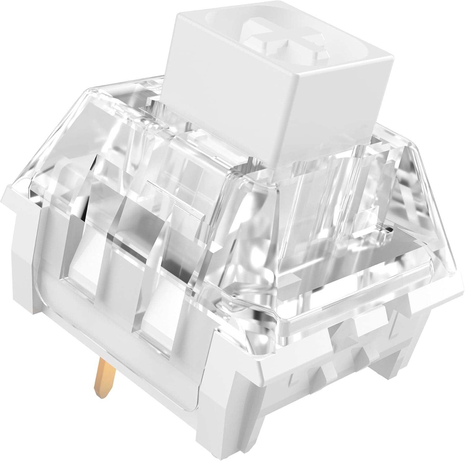 Kailh Box White Mechanical Keyboard Switches, 3-Pin 45gf Clicky/Speed Typing/Gaming/Waterproof Switches(108Pcs,Kailh Box White)