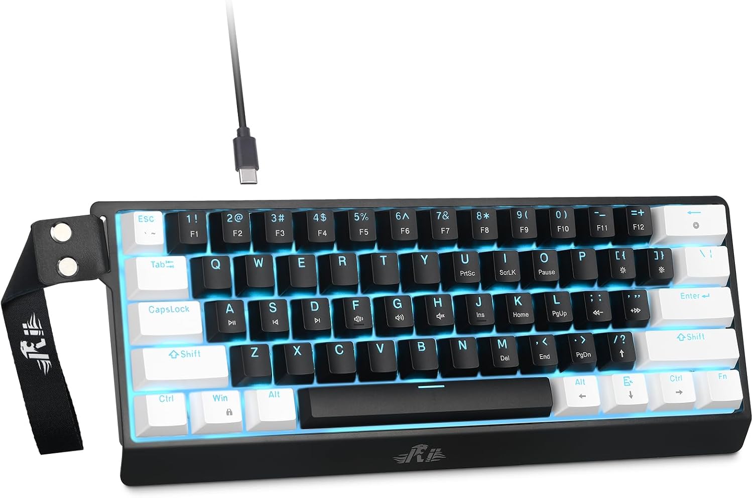 Rii 60% Wired Mechanical Keyboard, Linear Red Switch for Office, Gaming