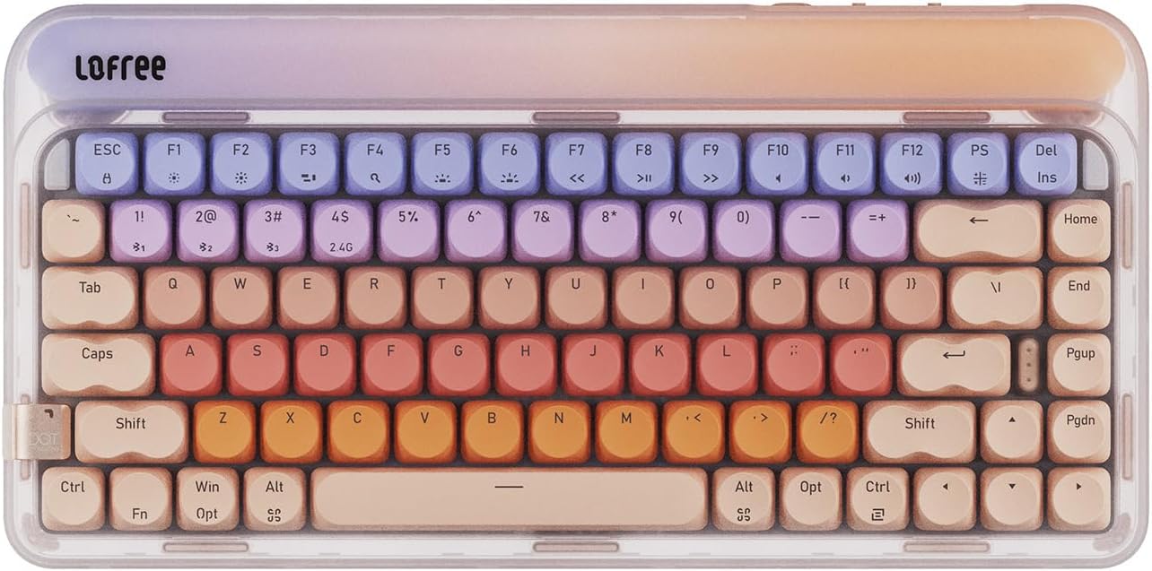 LOFREE Sugar Color 70s 84-Key Mechanical Keyboard, Linear Switch